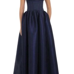 Strapless Midnight Blue Gown